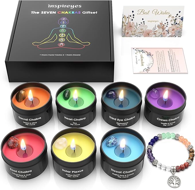 Inspireyes Velas de Los Chakra
