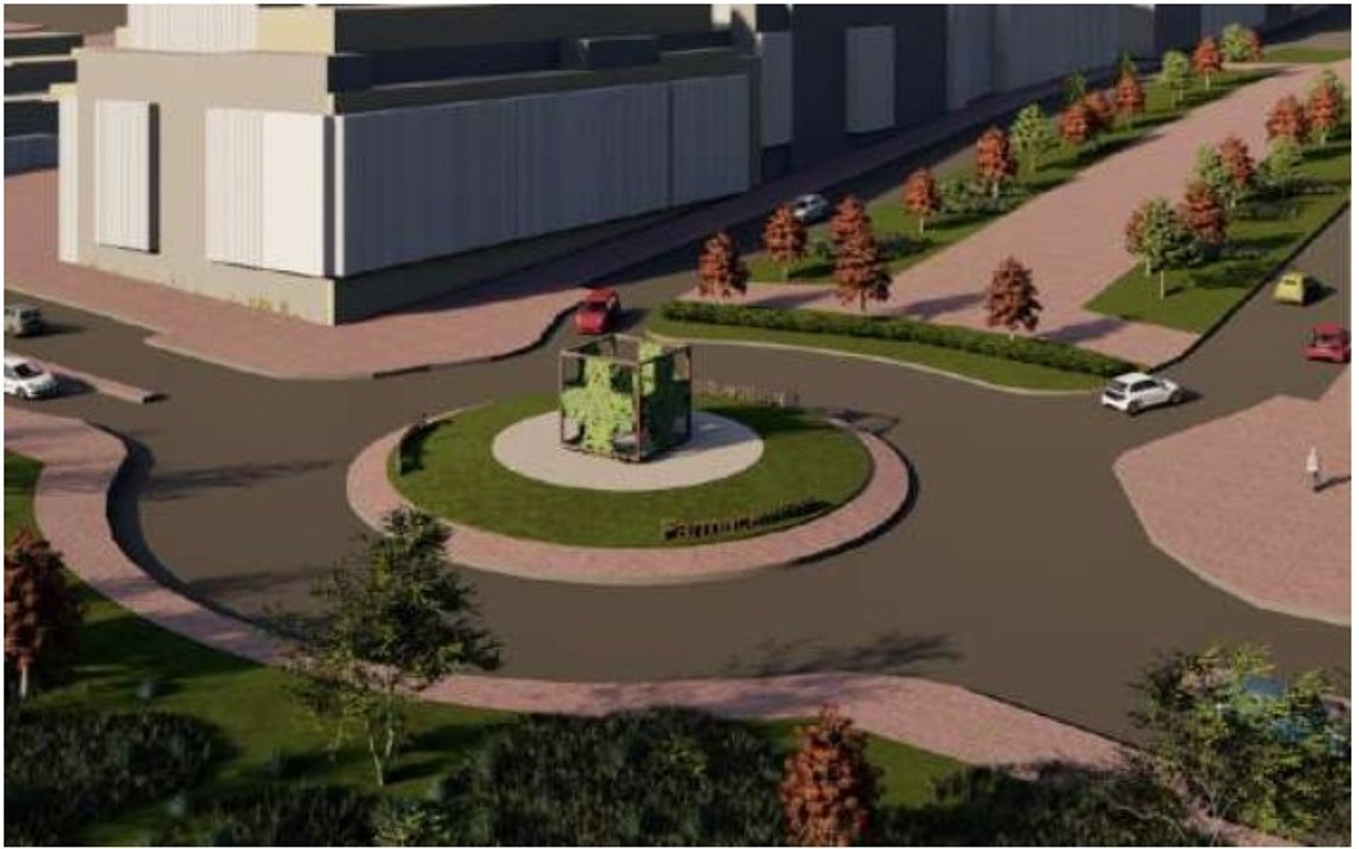 La rotonda del Colegio Oficial de Farmacéuticos en Guadalajara t